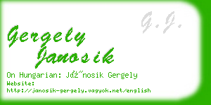 gergely janosik business card